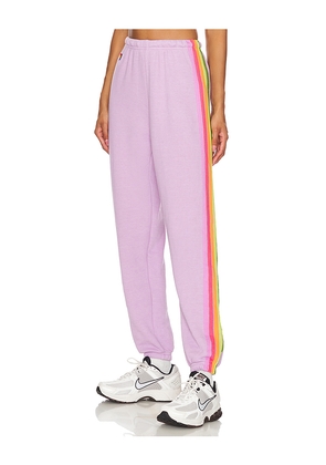 Aviator Nation 5 Stripe Sweatpant in Purple. Size L. Also in S.