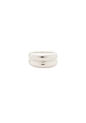 Ettika Modern Dome Ring Set in Metallic Silver. Size 7. Also in 6.
