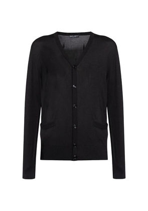 Dolce & Gabbana logo-embroidered cardigan - Black