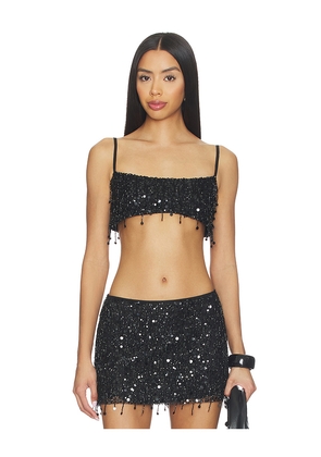 ASTA RESORT Yasmin Bralette Top in Black. Size L. Also in M, S, XL, XS.