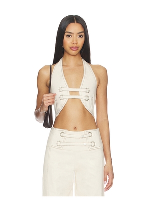 BY.DYLN Emmett Top in Cream. Size L. Also in M, S, XL, XS.