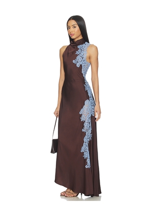 A.L.C. Josephine Dress in Brown,Blue. Size 0. Also in 10, 2, 4, 6, 8.