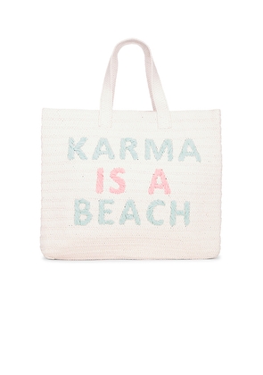 BTB Los Angeles Karma Is A Beach Tote Bag in Pink.