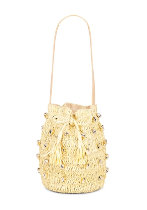 BTB Los Angeles Studded Galia Bucket Bag in Neutral.