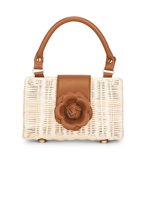 BTB Los Angeles Melody Clutch in Tan.