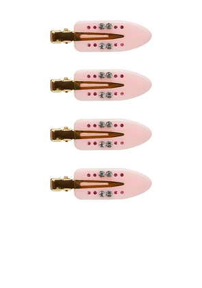 Emi Jay Popstar Clip Set Of 4 in Pink.