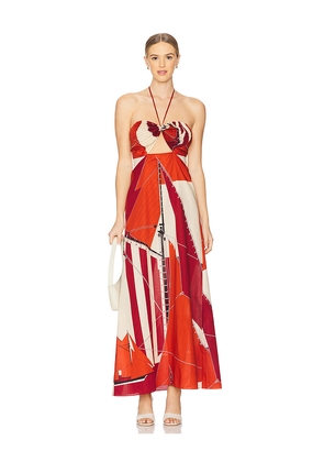 Johanna Ortiz Meteorito Del Mar Maxi Dress in Red. Size 6. Also in 8.