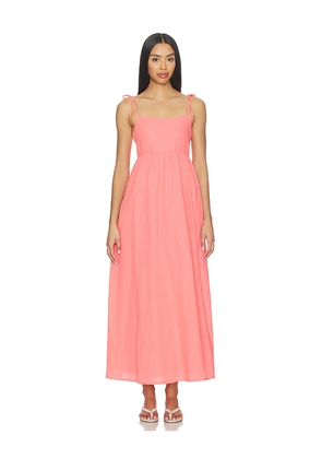 BEACH RIOT Valory Maxi Dress in Coral. Size L. Also in M, S, XL, XS.