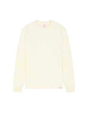 Filson Waffle Knit Thermal Henley in Cream. Size M. Also in S.
