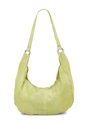 Free People Roma Suede Tote Bag in Green.