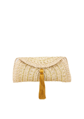 florabella Navagio Abaca Clutch in Neutral.