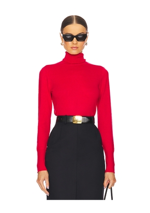 L'AGENCE Flora Turtleneck Top in Red. Size XL/1X. Also in XS.
