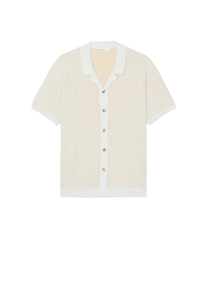 Marine Layer Asher Sweater Resort Shirt in Baby Blue. Size M. Also in S.