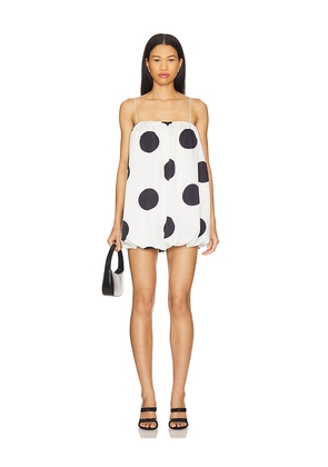 MORE TO COME Katti Mini Dress in White,Black. Size L. Also in M, S, XL, XS, XXS.