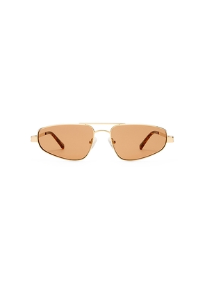 Le Specs Treasure Sunglasses in Metallic Gold.
