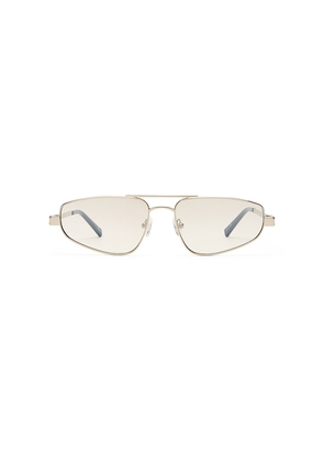 Le Specs Treasure Sunglasses in Metallic Silver.