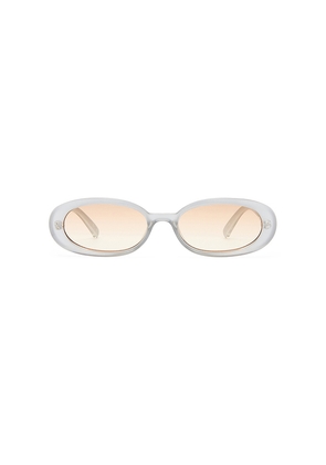 Le Specs Outta Love Sunglasses in Metallic Silver.