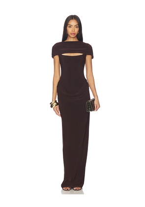 Lovers and Friends Selene Gown in Chocolate. Size L. Also in M, S, XS.