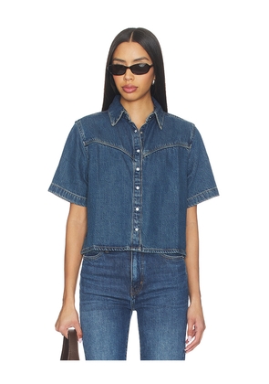 LEVI'S Logan Short Sleeve Denim Shirt in Blue. Size L. Also in M, S, XL, XS.