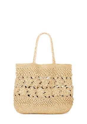 LoveShackFancy Large Sharlo Bag in Neutral.