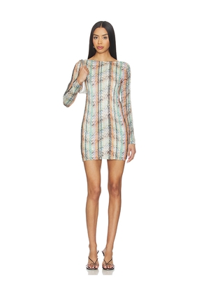 Missoni Short Dress in White,Blue. Size 36/0. Also in 38/2, 40/4, 42/6.