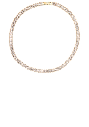 petit moments Tennis Necklace in Metallic Gold.