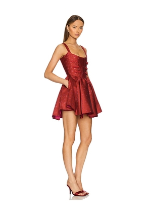 SAU LEE Jolie Dress in Red. Size 0. Also in 6.