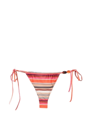 Faithfull the Brand Ombra striped-pattern bikini bottoms - Orange