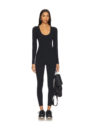 Splits59 Chloe Airweight Jumpsuit in Black. Size L. Also in S.