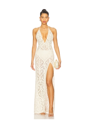 SAU LEE Frankie Amare Dress in Cream. Size 4. Also in 12, 8.