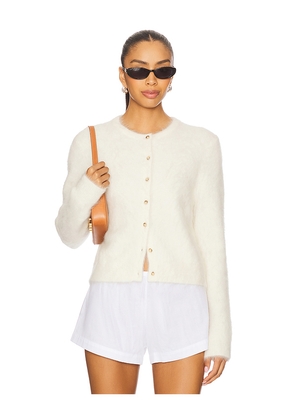 Soft Goat Alpaca Cardigan in White. Size M. Also in XS.