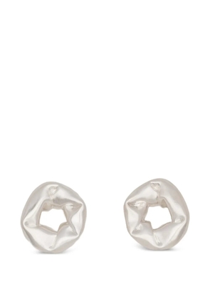 Completedworks Oversized Scrunch embellished earrings - Silver