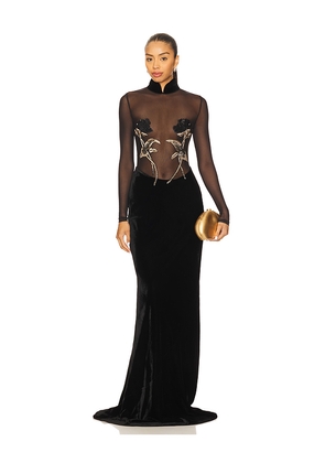 SAU LEE Uma Gown in Black. Size 4. Also in 8.