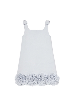 self-portrait Kids Crepe Flower Dress in Baby Blue. Size 5T. Also in 4/5T, 6/7, 7/8.