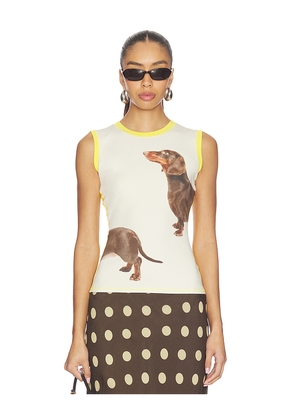 Tyler McGillivary Collector Dover Tank Top in Cream,Yellow. Size L. Also in M, S, XS.