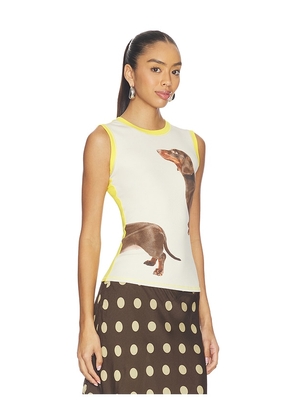 Tyler McGillivary Collector Dover Tank Top in Cream,Yellow. Size L. Also in S, XS, M.