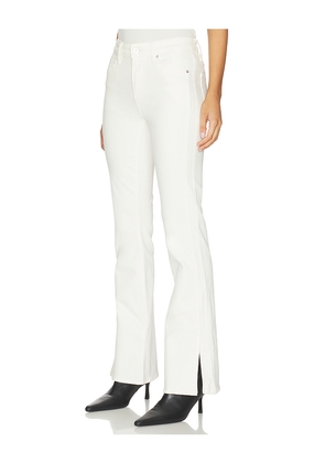 PAIGE High Rise Laurel Canyon Forward Panel Vent Bootcut Jeans in White. Size 23. Also in 24, 25, 26, 27, 28, 29, 30, 31, 32, 33, 34.