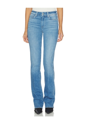 PAIGE High Rise Manhattan Boot Jeans in Blue. Size 24. Also in 25, 26, 27, 28, 29, 30, 31, 32, 33, 34.