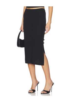SAU LEE Timo Jersey Skirt in Black. Size 0. Also in 00, 10, 12, 2, 4, 6, 8.