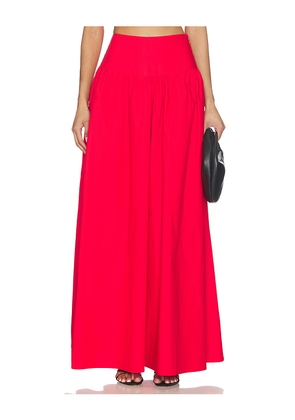 Susana Monaco Drop Waist Skirt in Red. Size L. Also in M, S, XS.