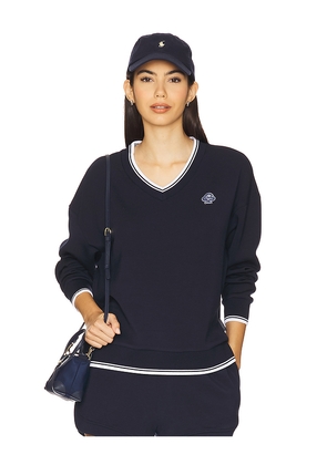 Varley Iona V-neck Sweatshirt in Navy. Size S. Also in M.