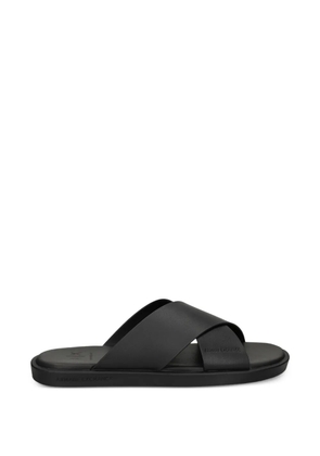 Armani Exchange crossover-strap slides - Black