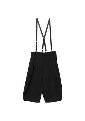 Black Comme Des Garçons drop-crotch suspenders trousers
