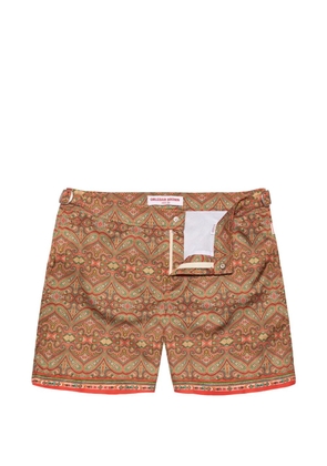Orlebar Brown Bulldog paisley beachwear - Orange