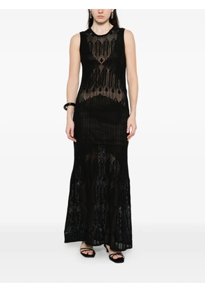 LIU JO crochet maxi dress - Black