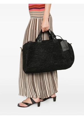 IBELIV woven tag-detail tote bag - Black