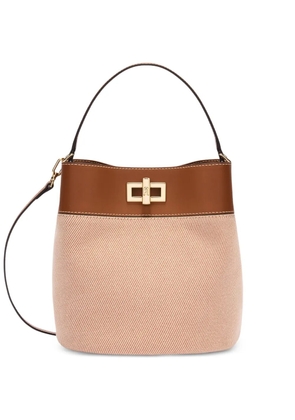 Furla small Amelia striped bucket-bag - Neutrals