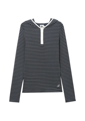 b+ab striped hooded jersey - Grey