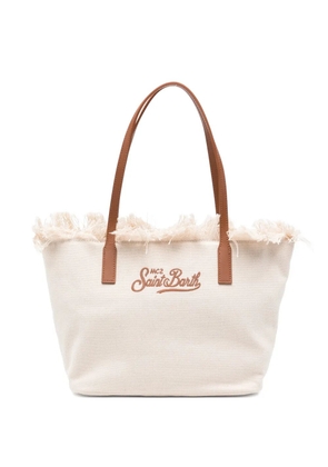 MC2 Saint Barth City fringed-trim medium tote bag - Neutrals