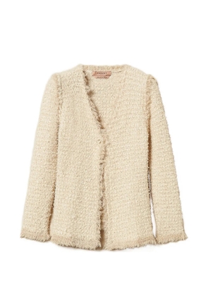 TWINSET frayed bouclé jacket - Neutrals